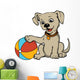 Dog with Beach Ball Wall Decal