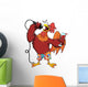 Rooster with Glass of Wine Wall Decal