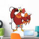 Rooster with Glass of Wine Wall Decal