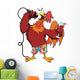 Rooster with Glass of Wine Wall Decal
