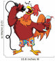 Rooster with Glass of Wine Wall Decal