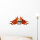 Skull Wings and Flames Wall Decal