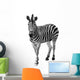 Zebra Isolated on White Background Wall Decal