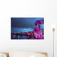 Palms under Purple Light Wall Decal