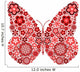 Butterfly Made from Many Various Flowers Wall Decal