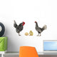 Hen and Cock Wall Mural