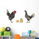 Hen and Cock Wall Mural