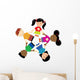 Children Holding Hands in a Circle Wall Decal