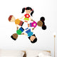 Children Holding Hands in a Circle Wall Decal