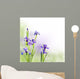 Iris blue, pastel background Wall Mural