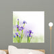 Iris blue, pastel background Wall Mural