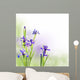 Iris blue, pastel background Wall Mural
