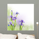Iris blue, pastel background Wall Mural