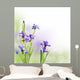 Iris blue, pastel background Wall Mural