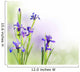 Iris blue, pastel background Wall Mural