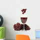 red grapes and wine Wall Decal