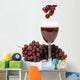 red grapes and wine Wall Decal