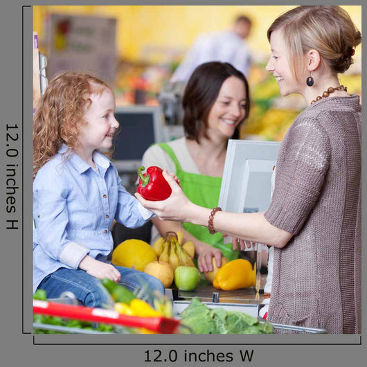 Family While Shopping Supermarket