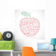 Apple made of equations and formulas - vector illustration Wall Decal