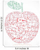 Apple made of equations and formulas - vector illustration Wall Decal
