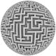 labyrinth planet - endless maze with spherical shape Wall Decal