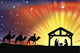 Christian Christmas Nativity Scene Wall Mural