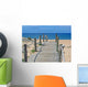 Wooden Boardwalk Ending Beach