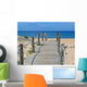 Wooden Boardwalk Ending Beach