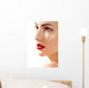 Portrait of beautiful woman purity face with bright lips make-up Wall Mural