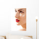 Portrait of beautiful woman purity face with bright lips make-up Wall Mural