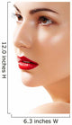 Portrait of beautiful woman purity face with bright lips make-up Wall Mural