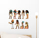 Pharaoh Icons Egyptian Gods Wall Decal Sticker Set