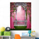 Rose garden with curtains Wall Mural
