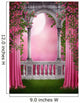 Rose garden with curtains Wall Mural