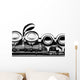 close up photo of a flute over white Wall Decal