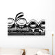 close up photo of a flute over white Wall Decal