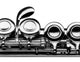 close up photo of a flute over white Wall Decal