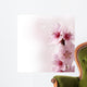 peach flowers with pink gradient background Wall Mural