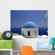 Santorini Blue Dome Church Wall Mural