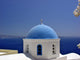 Santorini Blue Dome Church Wall Mural