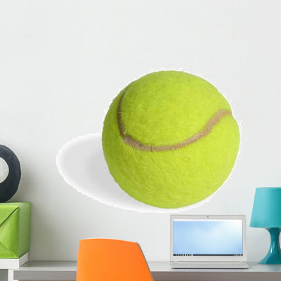 Tennis Ball Wall Decal shown on a wall