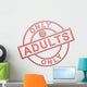 "Adults Only" Pink Icon Wall Decal