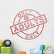 "Adults Only" Pink Icon Wall Decal