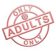 "Adults Only" Pink Icon Wall Decal