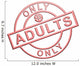 "Adults Only" Pink Icon Wall Decal
