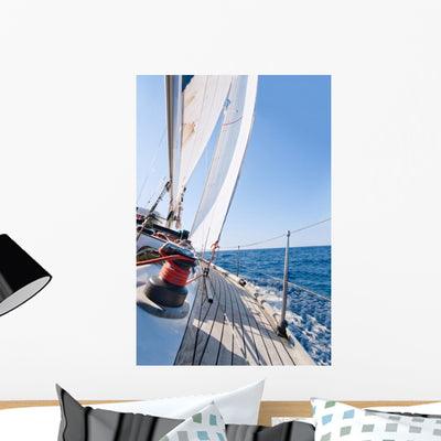 Yacht Sailing Sea shown on a wall