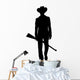 cowboy with winchester black silhouette isolate Wall Decal