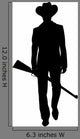 cowboy with winchester black silhouette isolate Wall Decal