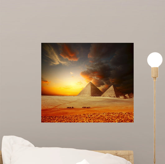 Sunrise Egyptian Pyramids Wall Decal