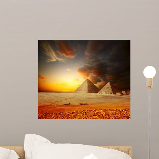 Sunrise Egyptian Pyramids Wall Decal